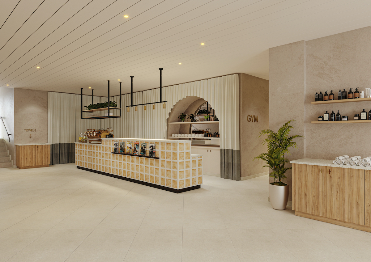 reception area in a spa