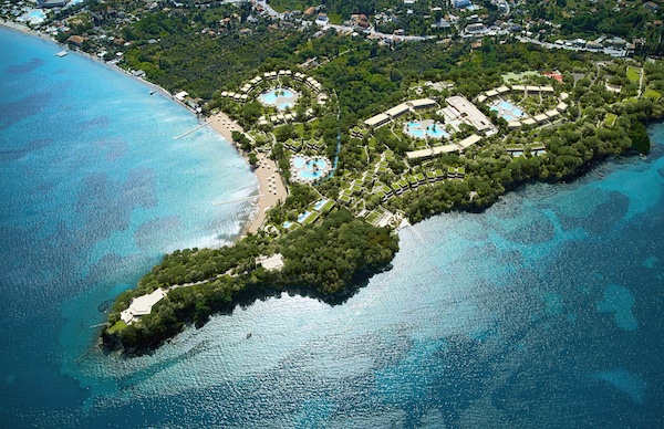 hotel resort seen from the air
