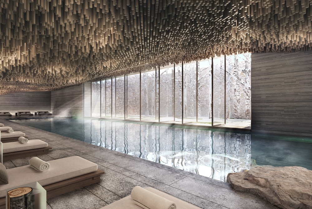 Indoor pool at the Six Senses Spa at Six Senses Crans-Montana